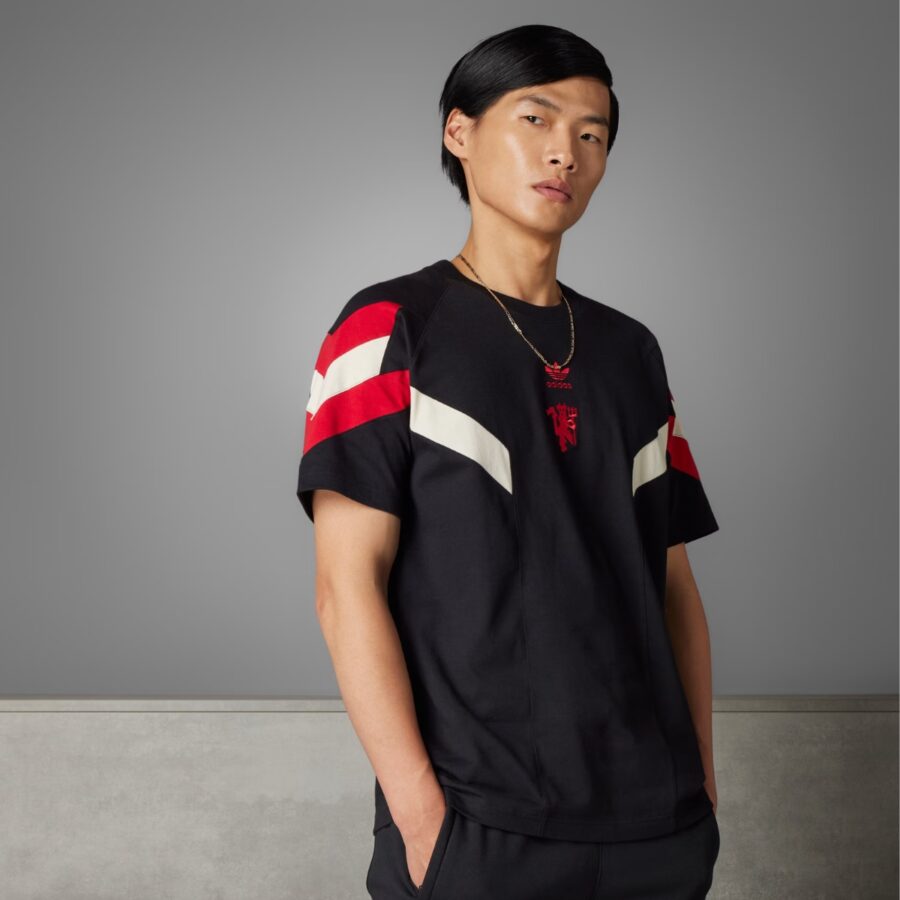 áo adidas originals manchester united fc originals t-shirt 'black red' is6519