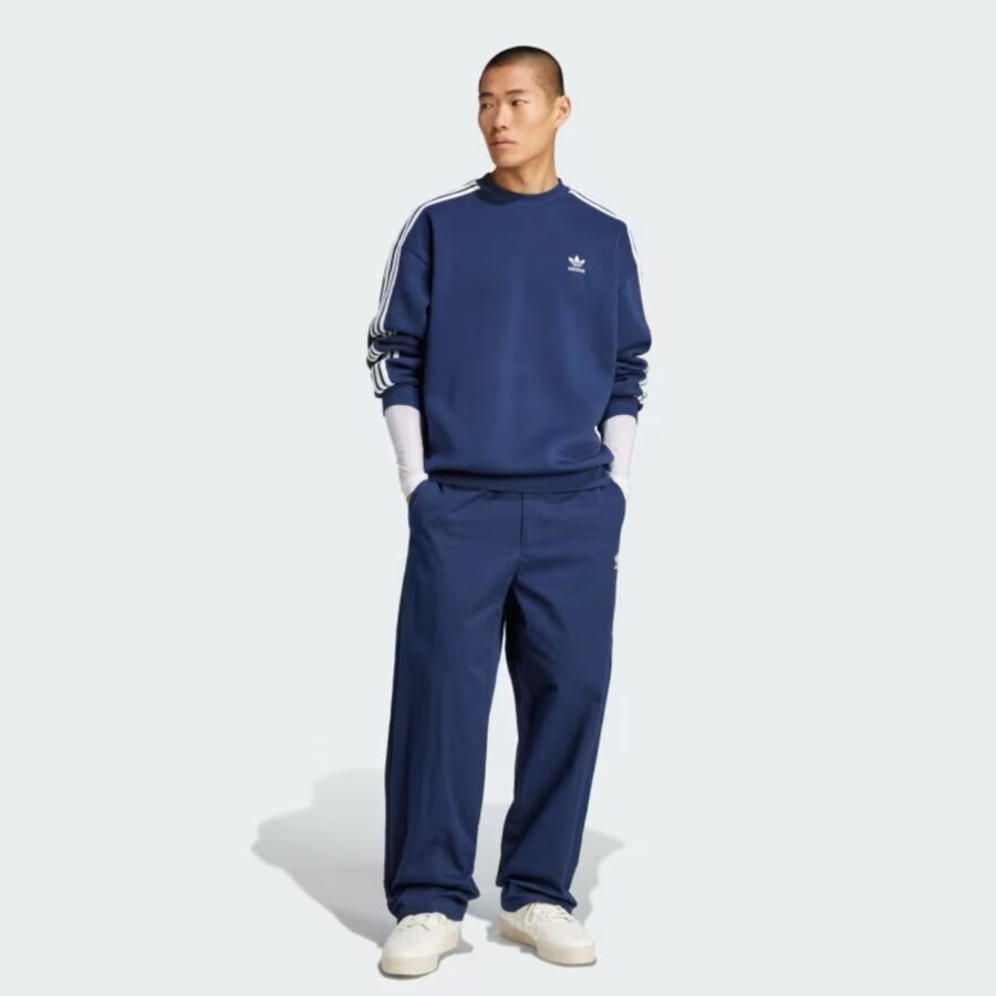 áo adidas sweatshirt cổ tròn oversize adicolor 'night indigo' jp1063