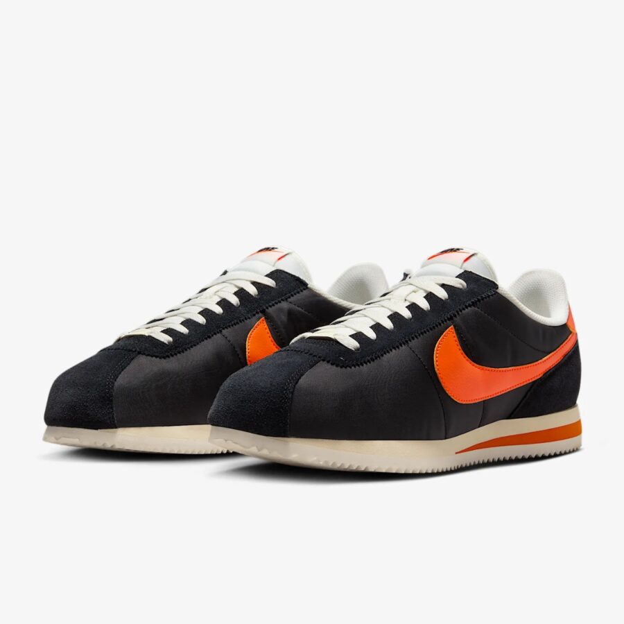 giày nike cortez textile 'black sail muslin safety orange' hf0263-003