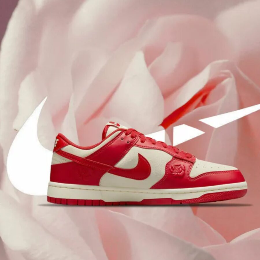 giày nike dunk low 'red roses' hf1986-100