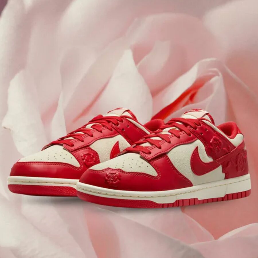 giày nike dunk low 'red roses' hf1986-100