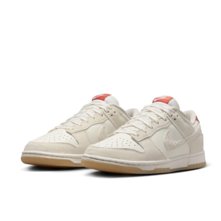 giày nike dunk low 'sail picante red' hv5231-133