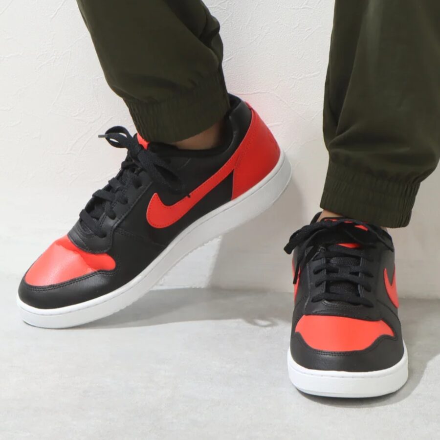giày nike ebernon low 'black habanero red' aq1775-004