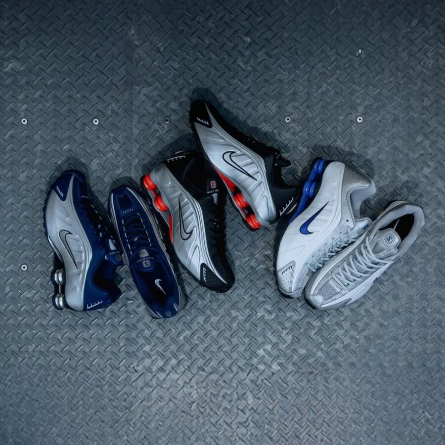 giày nike shox r4 metallic silver red hq1988-002