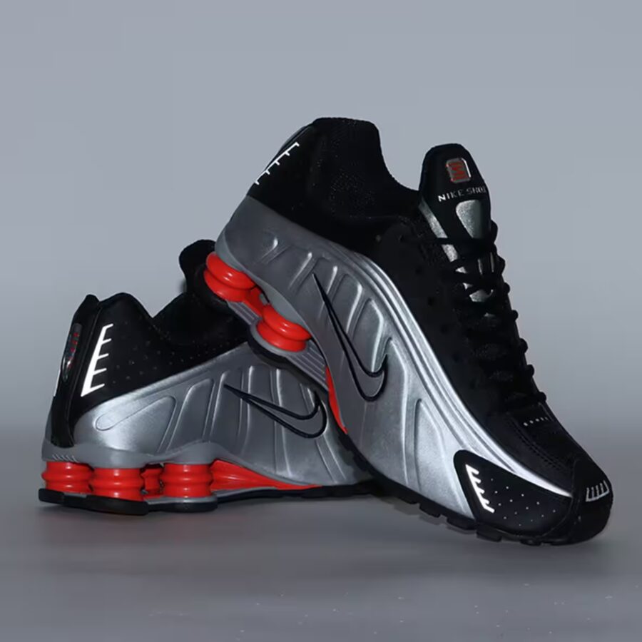 giày nike shox r4 metallic silver red hq1988-002