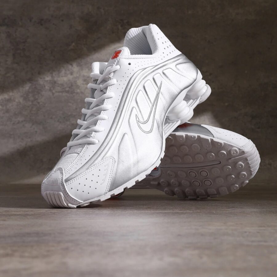 giày nike shox r4 'white metallic' ar3565-101
