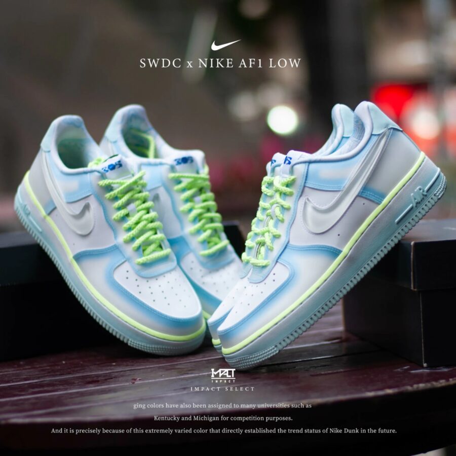 giày nike x swdc air force 1 low 'psychic blue' (wmns) hj4399-400