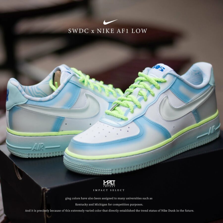 giày nike x swdc air force 1 low 'psychic blue' (wmns) hj4399-400