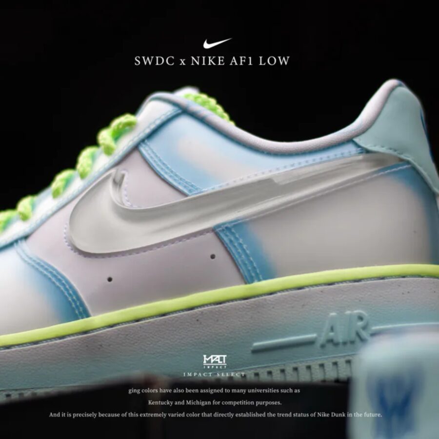 giày nike x swdc air force 1 low 'psychic blue' (wmns) hj4399-400