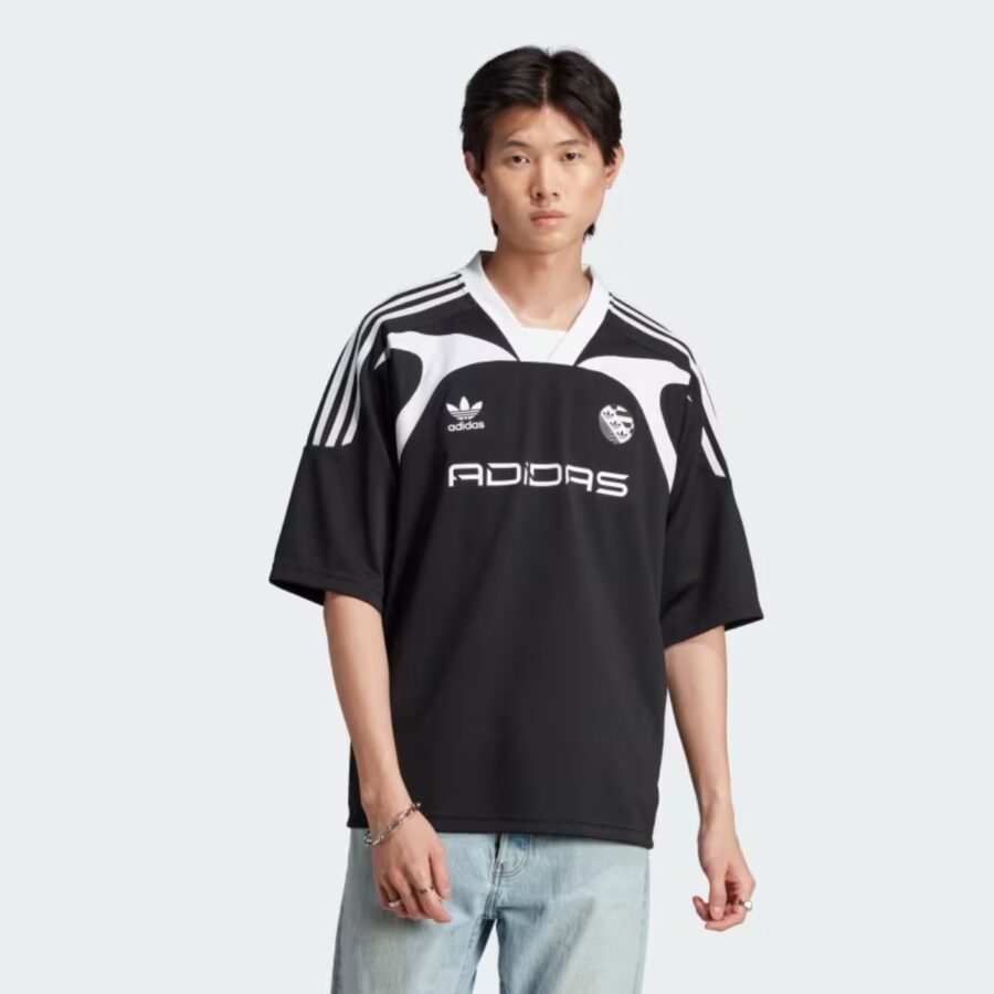 áo adidas adilenium oversized short sleeve jersey 'black' iw3635