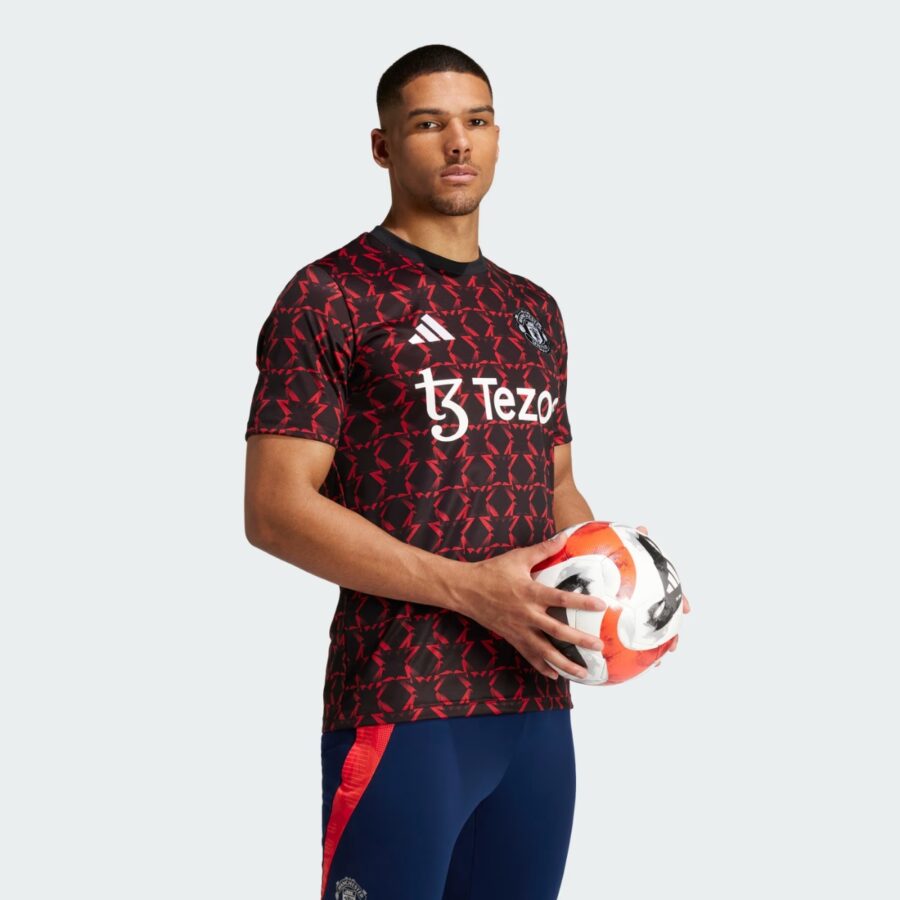 áo adidas manchester united 2425 pre-match jersey 'black red' it1996