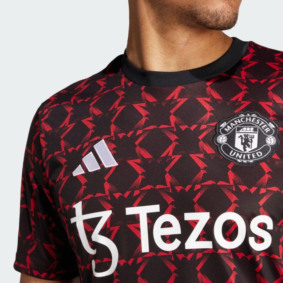 áo adidas manchester united 2425 pre-match jersey 'black red' it1996