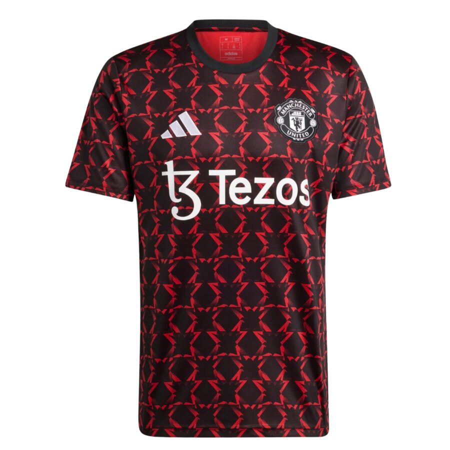 áo adidas manchester united 2425 pre-match jersey 'black red' it1996