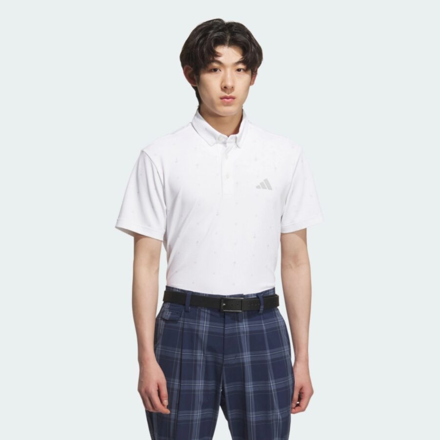 áo adidas polo golf adidas monogram 'white' je7146