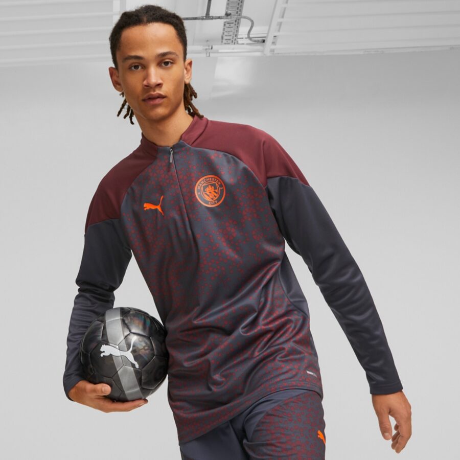 áo puma 23-24 man city fleece logo half-zip 'dark' 772861-16