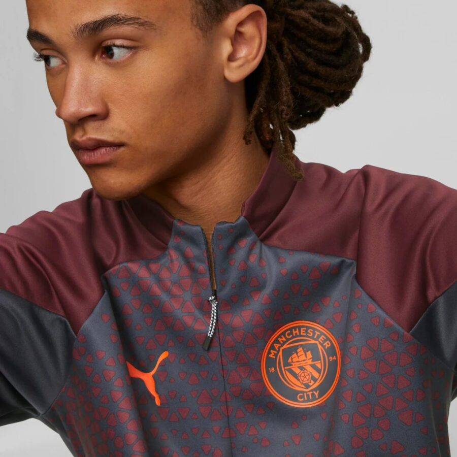 áo puma 23-24 man city fleece logo half-zip 'dark' 772861-16