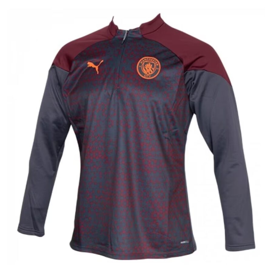 áo puma 23-24 man city fleece logo half-zip 'dark' 772861-16