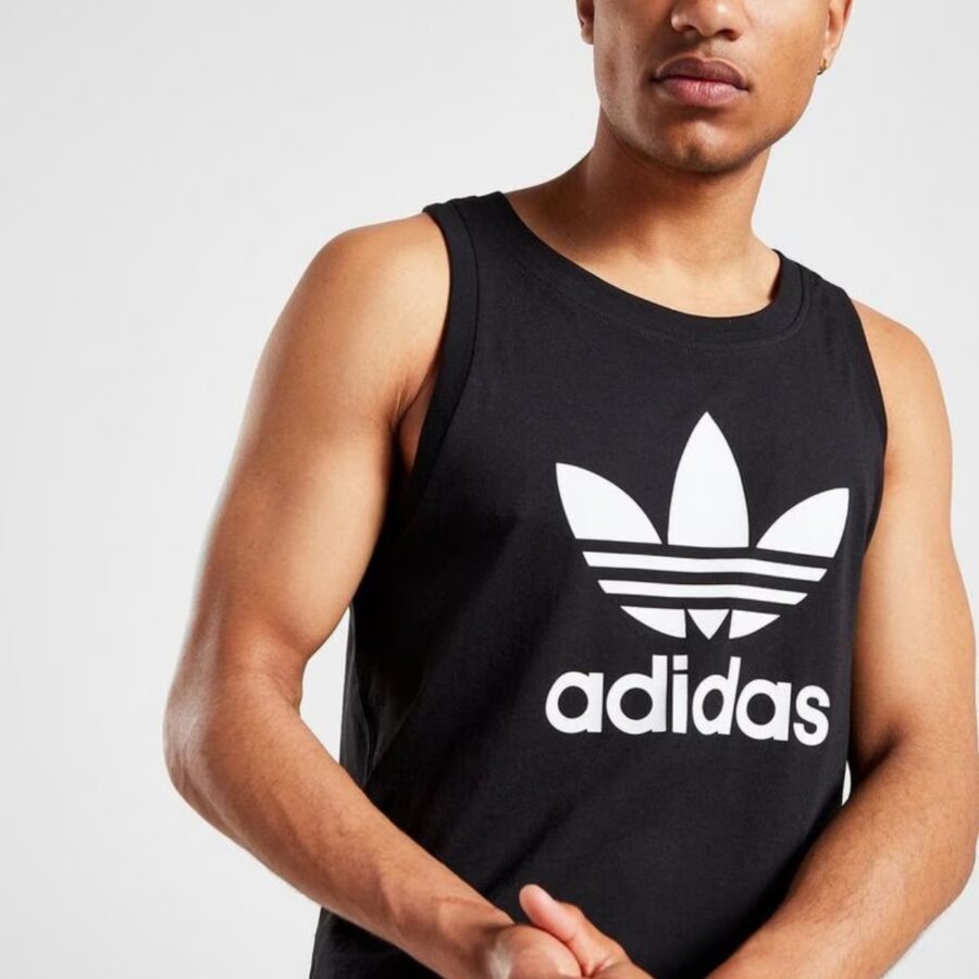 áo adidas originals adicolor classics trefoil tank top 'black white' ia4811