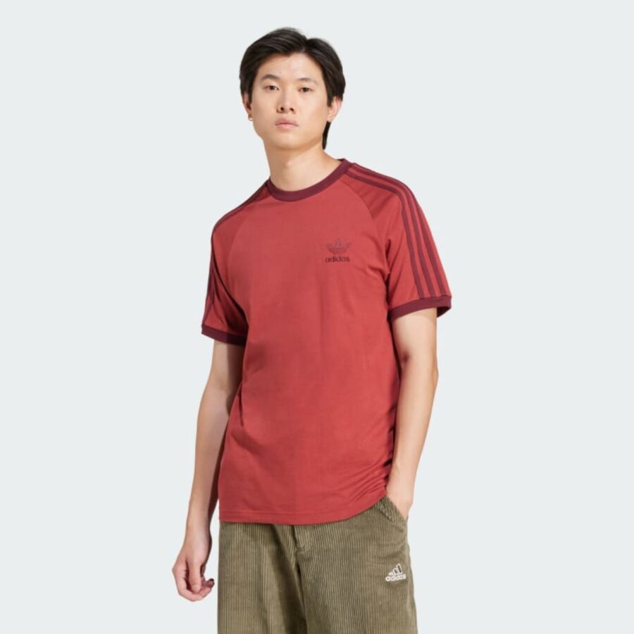 áo adidas t-shirt 3 sọc classics adicolor nam 'preloved ruby' jn7019