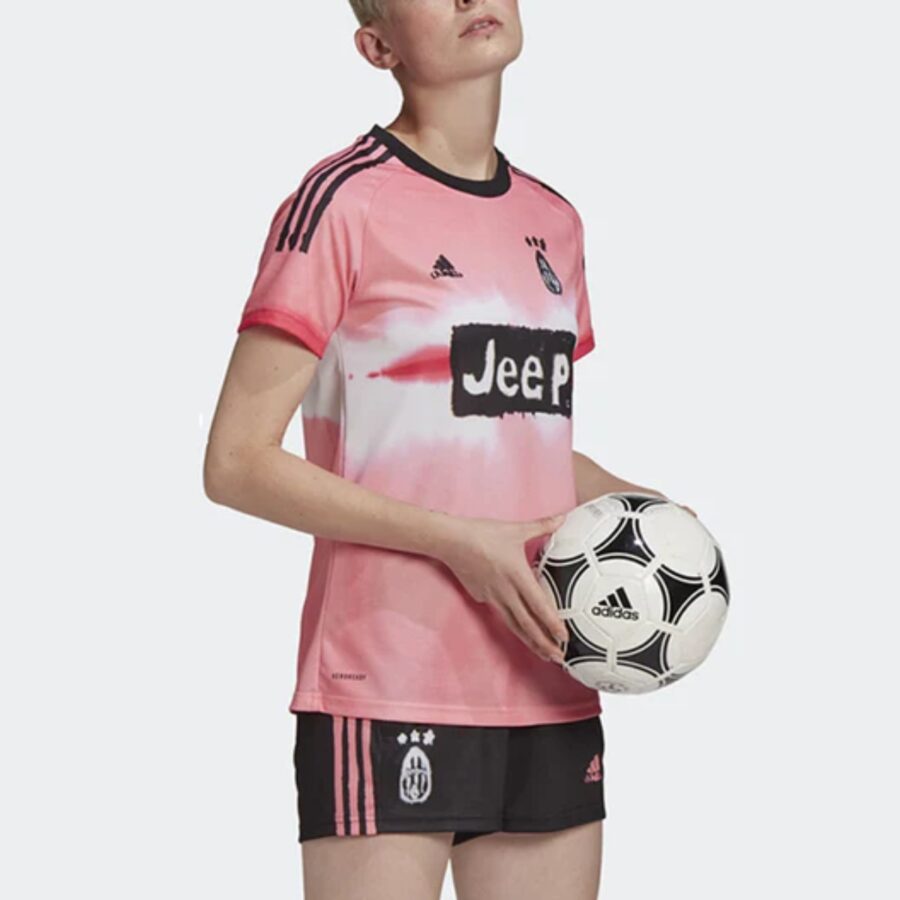 áo adidas x human race crossover au player edition 20-21 season juventus jersey pink gj9096