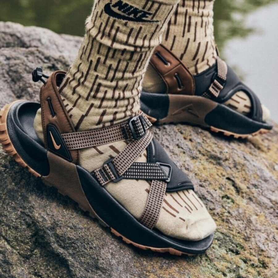 dép nike oneonta sandal sports black brown sandals 'black brown' dj6603-002