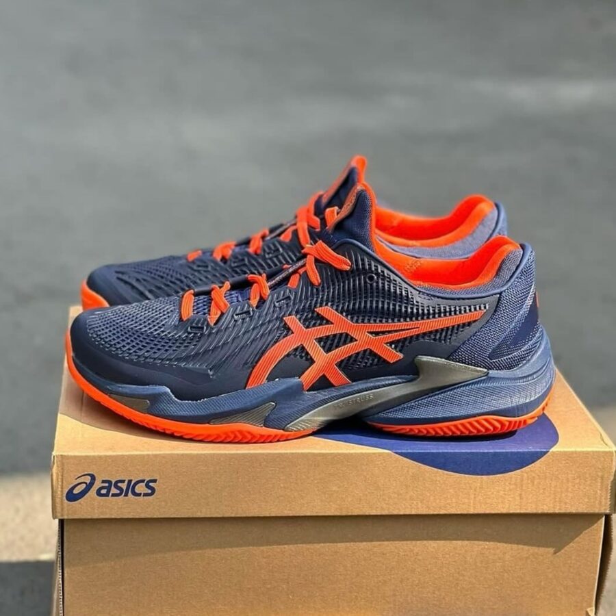 giày asics court ff 3 clay 'dark blue orange' 1041a371-401