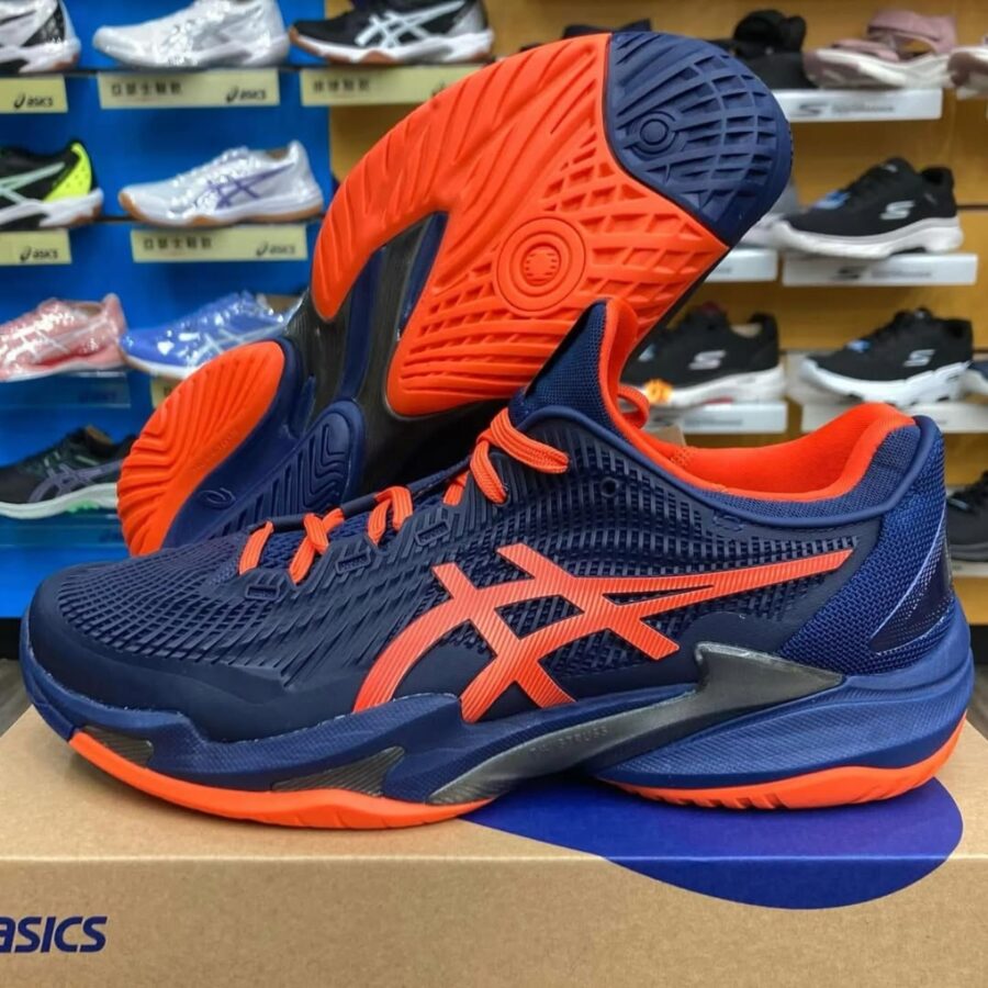 giày asics court ff 3 clay 'dark blue orange' 1041a371-401