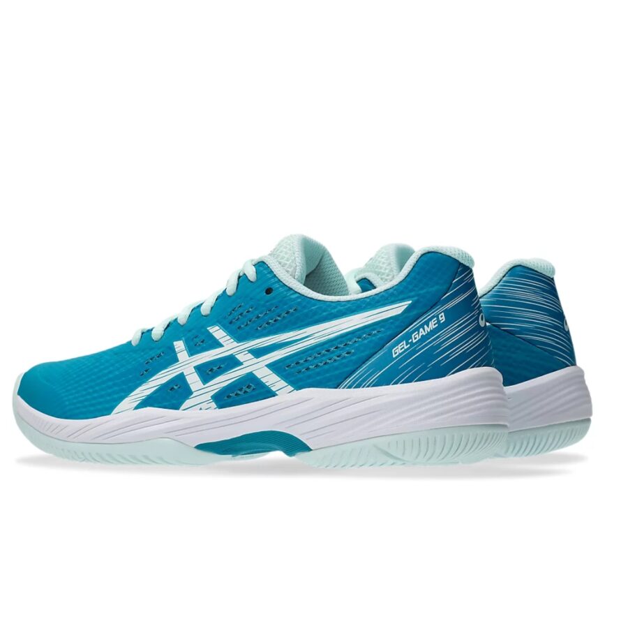 giày tennis/pickleball asics gel game 9 teal 'blue white' 1042a211-406