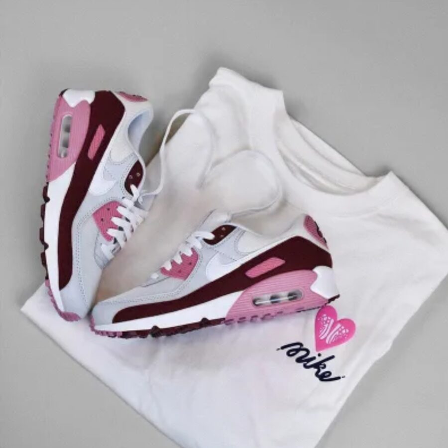 giày nike women's air max 90 se 'dark team red' hm9451-600