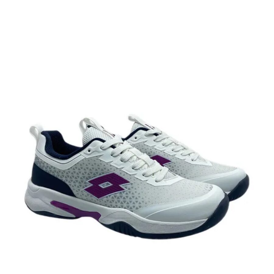 giày pickleball/ tennis lotto etre "white/purple" lotte250201e