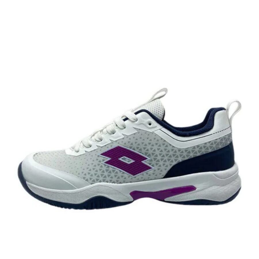 giày pickleball/ tennis lotto etre "white/purple" lotte250201e