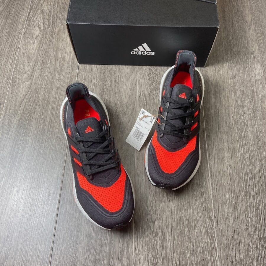 giày adidas ultra boost 21 shoes 'core black solar red' fz2559