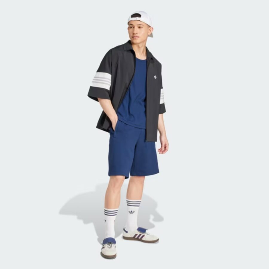 quần adidas short essentials ba lá nam 'night indigo' iy8521