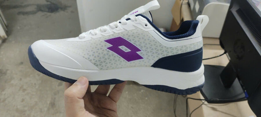 giày pickleball/ tennis lotto etre "white/purple" lotte250201e