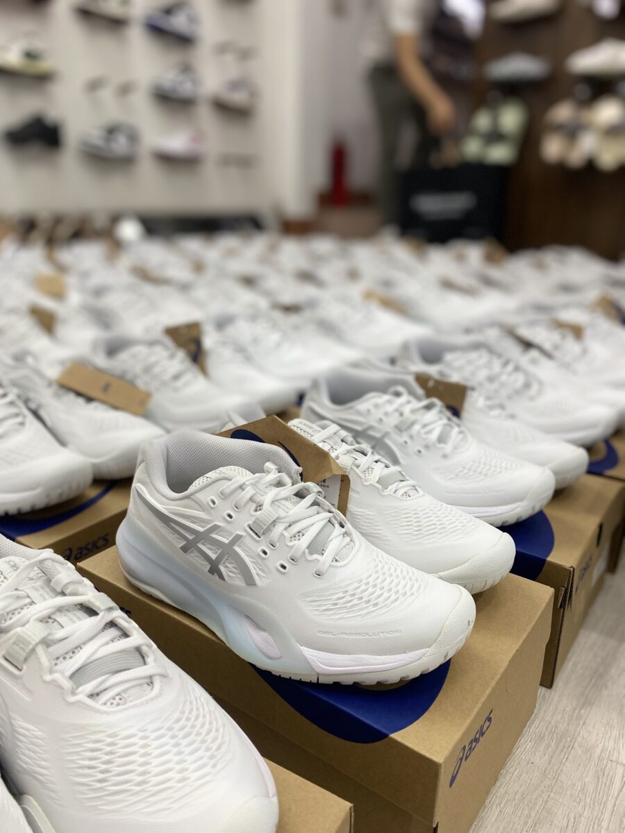 giày tennis/pickleball asics gel-resolution x 'pure silver' 1042a279-100