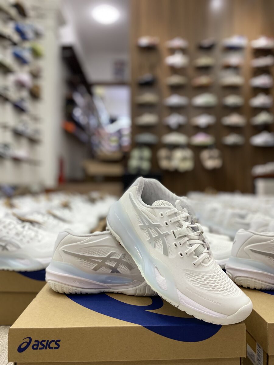 giày tennis/pickleball asics gel-resolution x 'pure silver' 1042a279-100