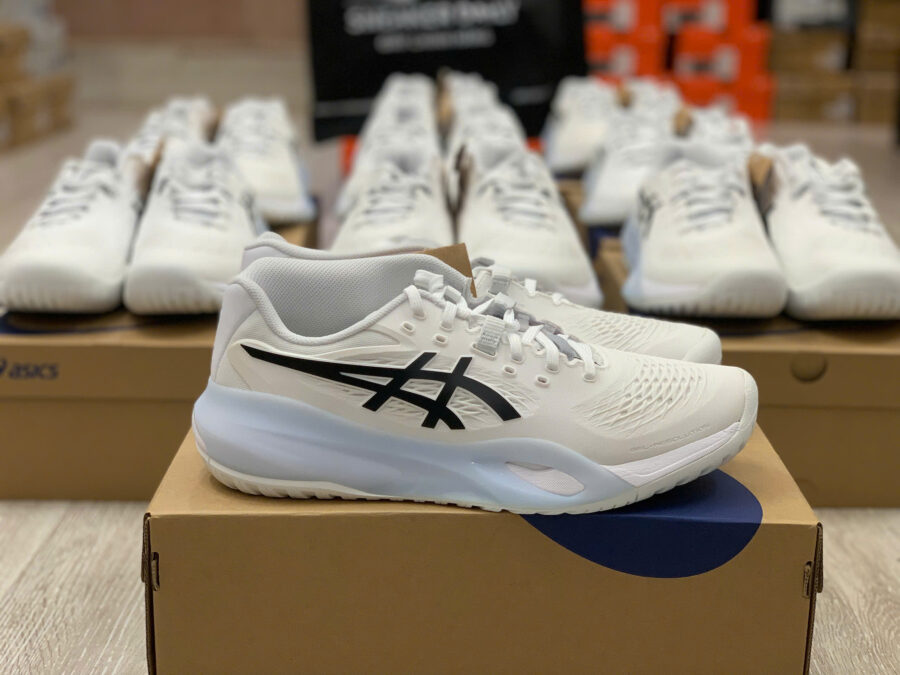 giày tennis/pickleball asics men's gel-resolution x white black 1041a481-100