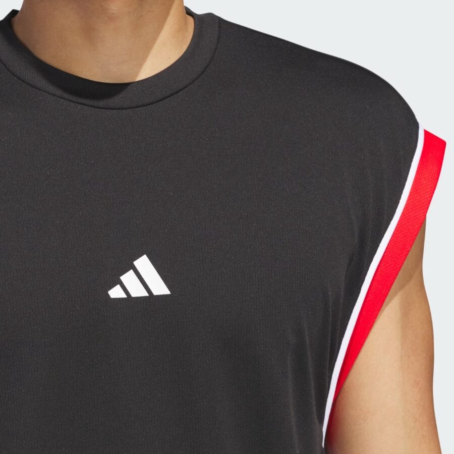áo adidas tank top không tay basketball all-world đen ji7577