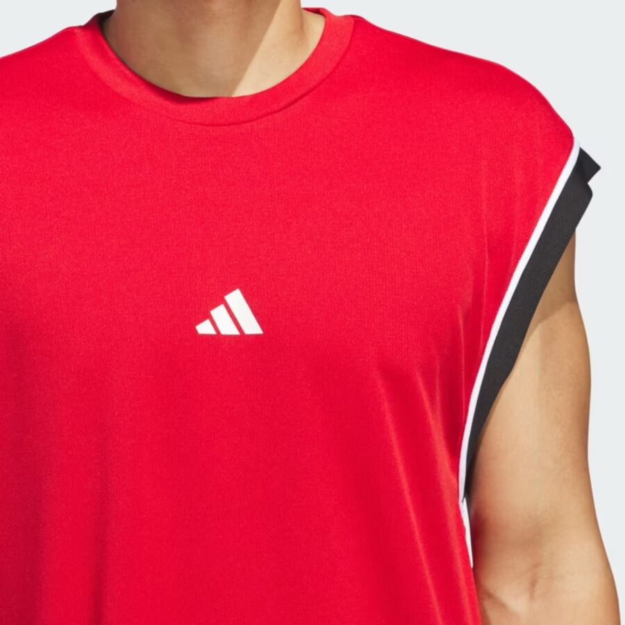 áo adidas tank bóng rổ basketball all-world nam 'red' jn4720