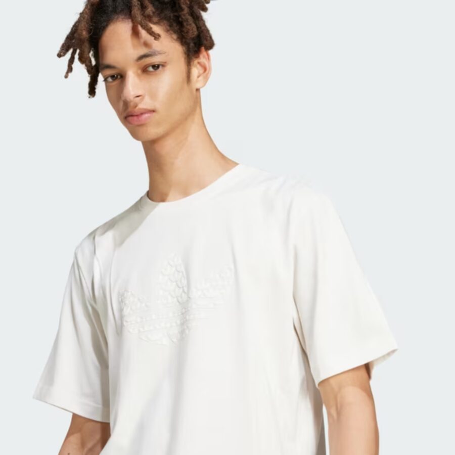 áo adidas t-shirt q12 monogram nam 'cloud white' jp4415