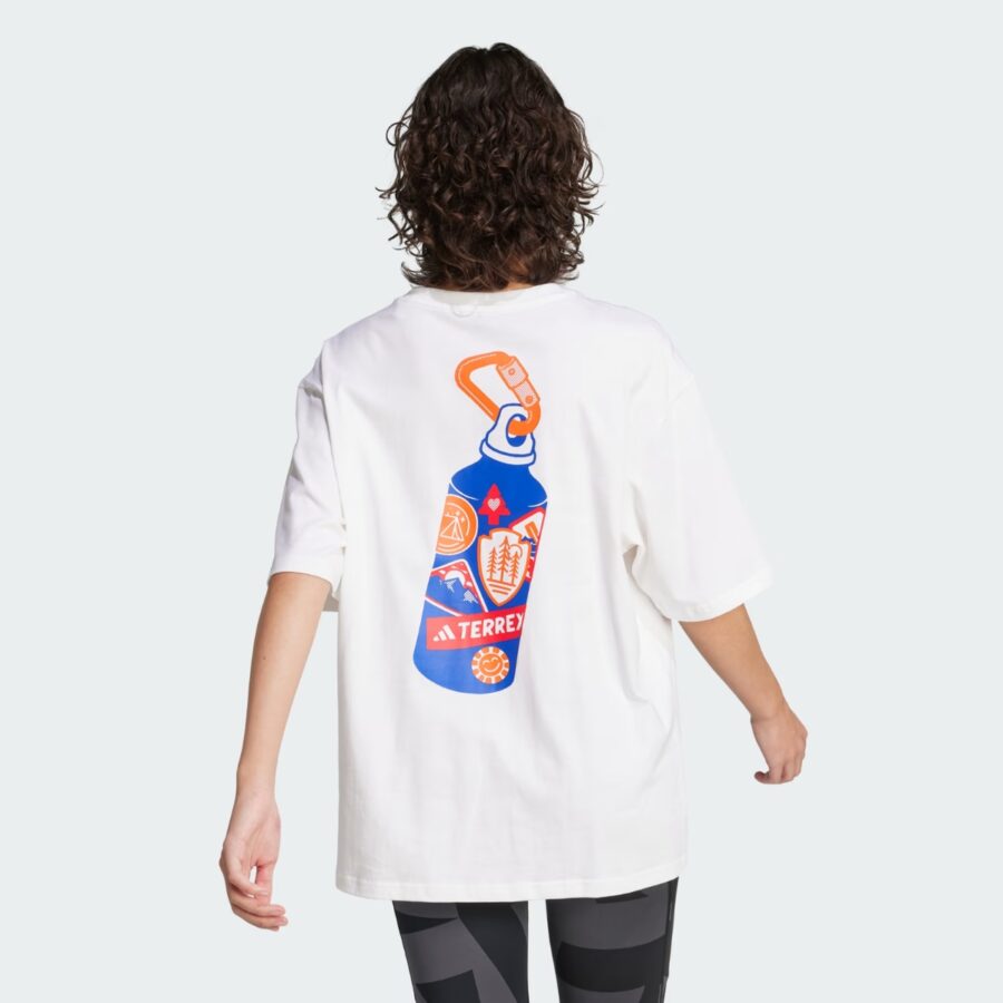 áo adidas t-shirt leo núi terrex hoạ tiết nữ 'white' ji9157