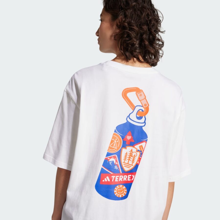 áo adidas t-shirt leo núi terrex hoạ tiết nữ 'white' ji9157