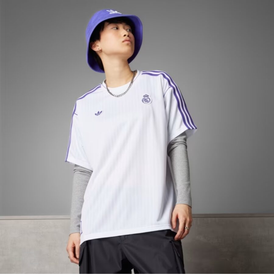 áo adidas jersey bóng đá real madrid terrace icons unisex 'white' jf2581