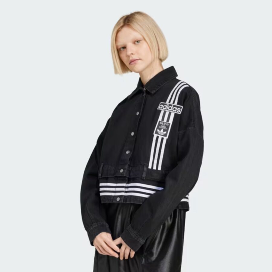áo adidas khoác bò denim adibreak 2 trong 1 nữ 'true black denim' jj3095