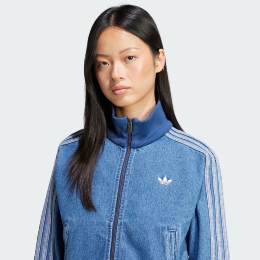 áo adidas khoác bò nữ indigo denim jd2570
