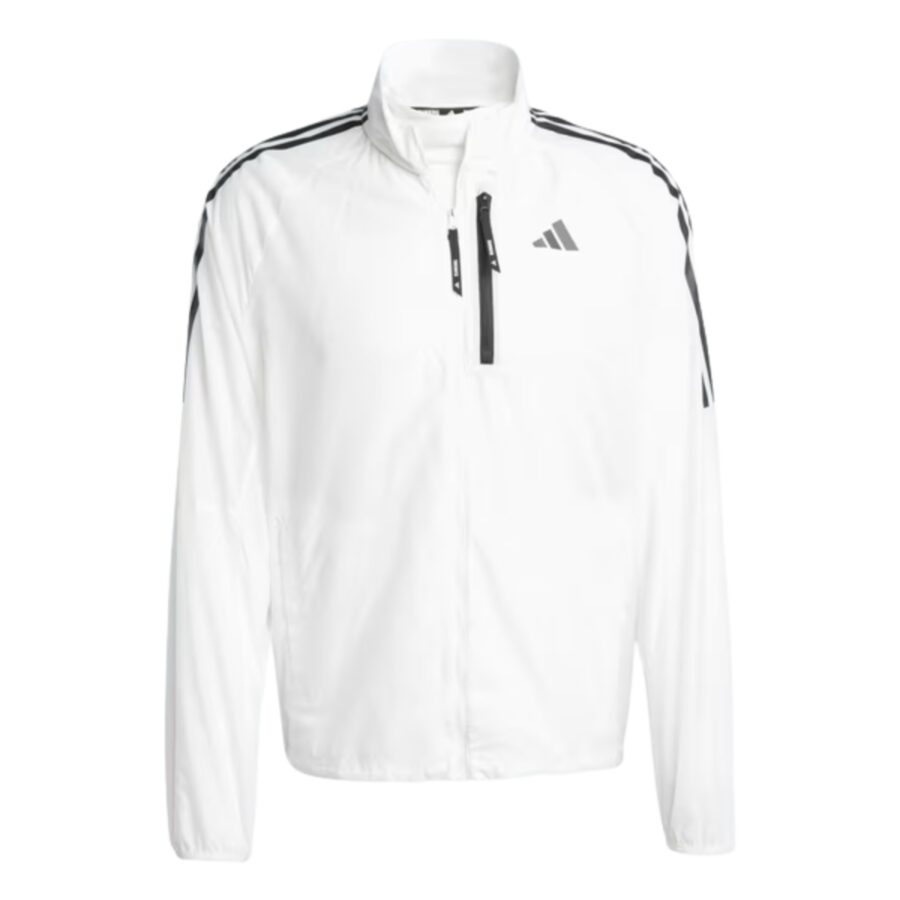 áo adidas khoác chạy bộ own the run packable 3 sọc 'white' jd7760