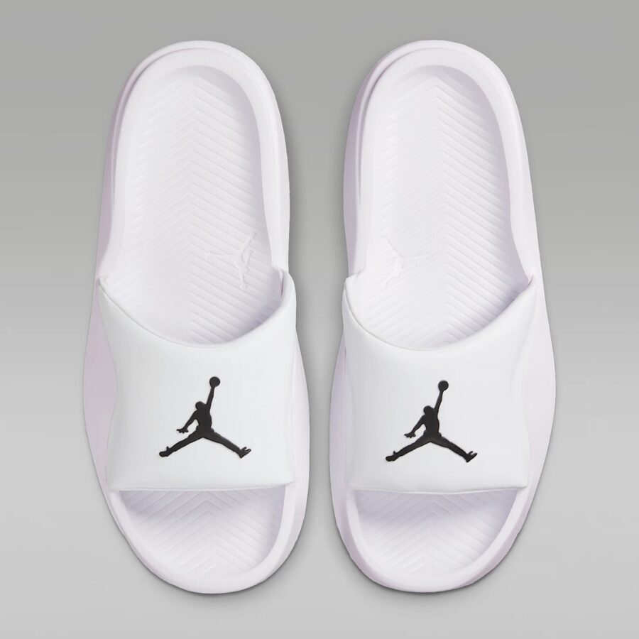 dép jordan franchise slide white black hf3263-100