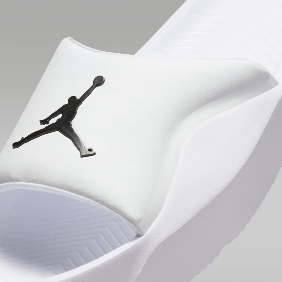 dép jordan franchise slide white black hf3263-100