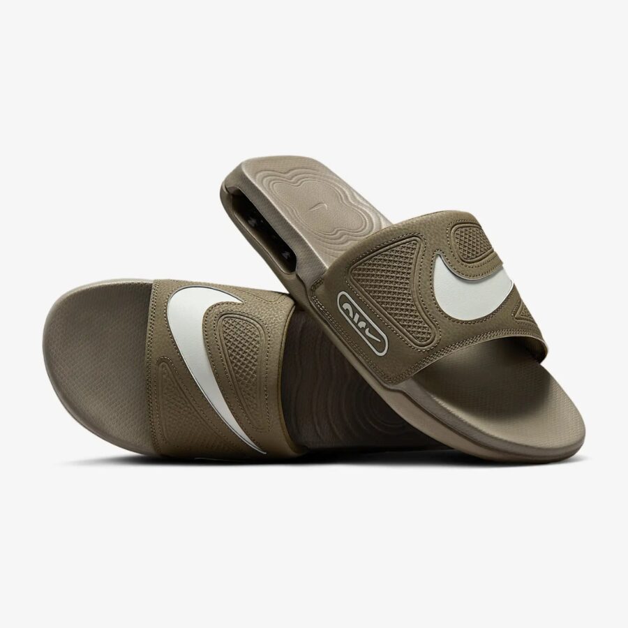 dép nike air max cirro slide dark grey volt green dc1460-202