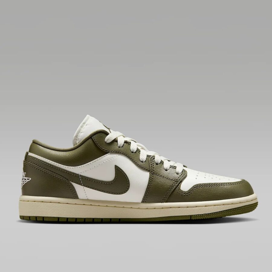 giày air jordan 1 low wmns medium olive dc0774-122